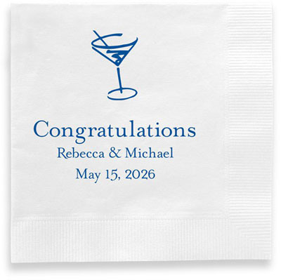 Wine Glass Personalized 3-Ply Napkins by Embossed Graphics