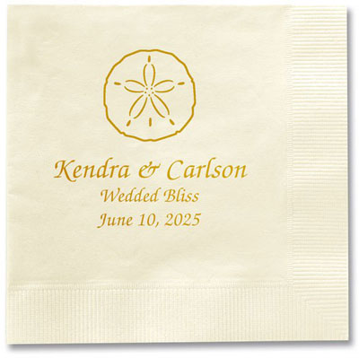 Starfish Personalized 3-Ply Napkins by Embossed Graphics Starfish Personalized 3-Ply Napkins by Embossed Graphics