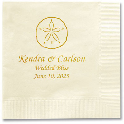 Starfish Personalized 3-Ply Napkins by Embossed Graphics