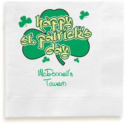 St. Patrick's Day Personalized 3-Ply Napkins by Embossed Graphics