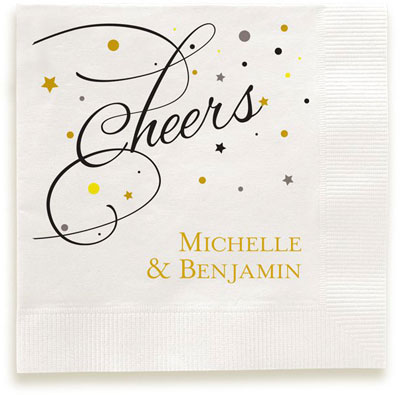 Cheers Personalized 3-Ply Napkins by Embossed Graphics