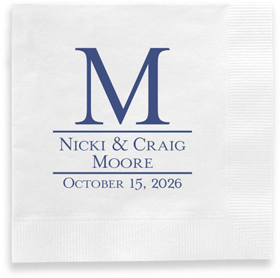 Established Personalized 3-Ply Napkins by Embossed Graphics