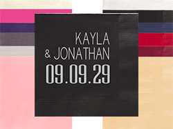 Soho Wedding Personalized 3-Ply Napkins by Embossed Graphics
