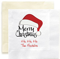 Merry Christmas Santa Personalized 3-Ply Napkins by Embossed Graphics