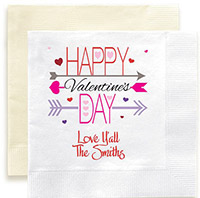 Happy Valentine's Day Personalized 3-Ply Napkins by Embossed Graphics