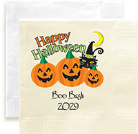 Happy Halloween Party Personalized 3-Ply Napkins by Embossed Graphics