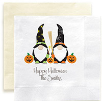 Happy Halloween Gnomes Personalized 3-Ply Napkins by Embossed Graphics