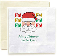 Ho Ho Ho Santa Claus Personalized 3-Ply Napkins by Embossed Graphics