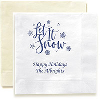 Let It Snow Personalized 3-Ply Napkins by Embossed Graphics