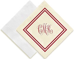 Albanza Monogram Personalized 3-Ply Napkins by Embossed Graphics