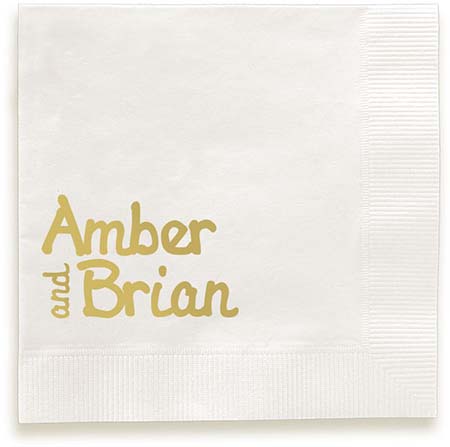 Luxe Personalized 3-Ply Napkins by Embossed Graphics