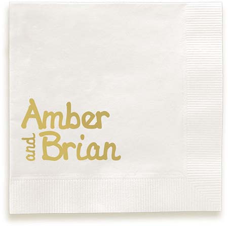Luxe Personalized 3-Ply Napkins by Embossed Graphics Luxe Personalized 3-Ply Napkins by Embossed Graphics