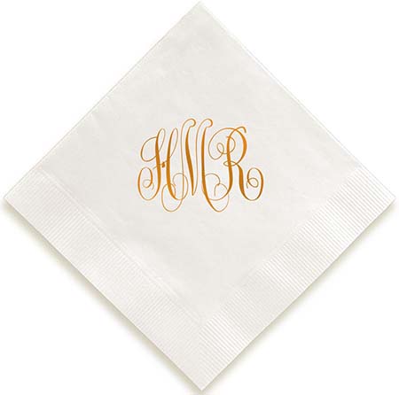 Delavan Monogram Personalized 3-Ply Napkins by Embossed Graphics Delavan Monogram Personalized 3-Ply Napkins by Embossed Graphics