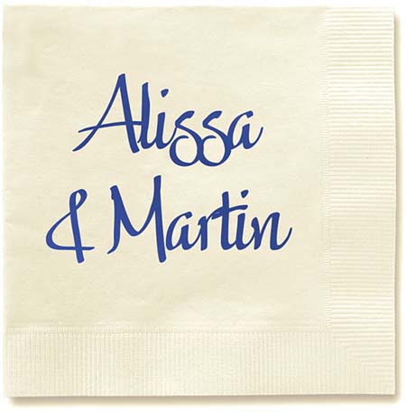 Rosario Personalized 3-Ply Napkins by Embossed Graphics