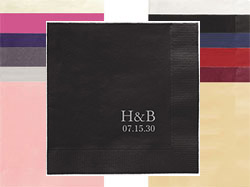 Modern Couple Personalized 3-Ply Napkins by Embossed Graphics