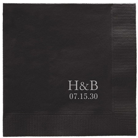 Modern Couple Personalized 3-Ply Napkins by Embossed Graphics Modern Couple Personalized 3-Ply Napkins by Embossed Graphics