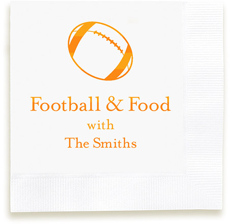 Football Personalized 3-Ply Napkins by Embossed Graphics