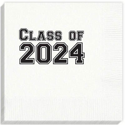 Class of 2024 Block Beverage Napkins