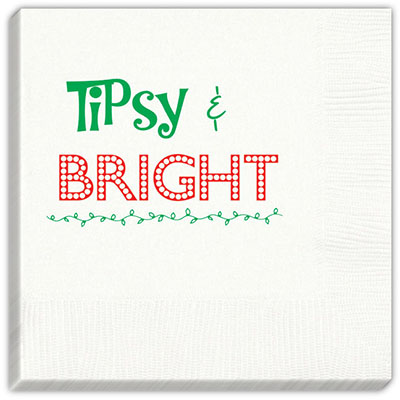Tipsy & Bright Holiday Beverage Napkins Tipsy & Bright Holiday Beverage Napkins