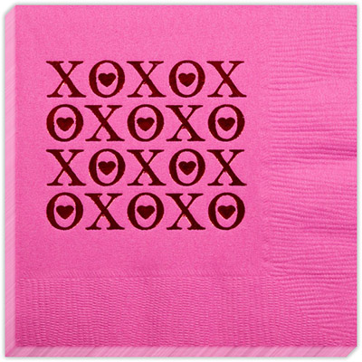 XOXOXO Beverage Napkins