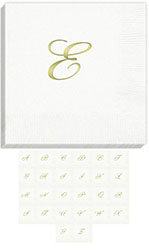 3Ply Quill Gold Initial Napkins