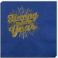 Happy New Year Banner Beverage Napkins