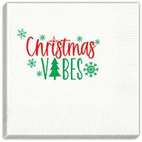 Christmas Vibes Holiday Beverage Napkins