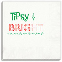 Tipsy & Bright Holiday Beverage Napkins