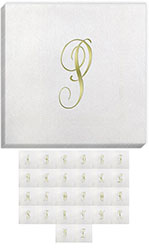 Bella Antoinette Gold Initial Napkins