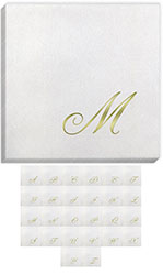 Bella Quill Gold Initial Napkins