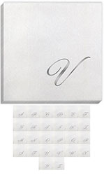 Bella Quill Silver Initial Napkins