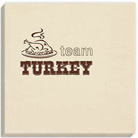 Team Turkey Beverage Napkins