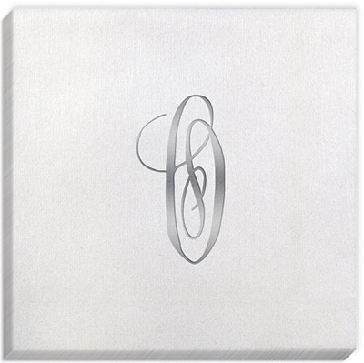 Bella Antoinette Silver Initial Napkins