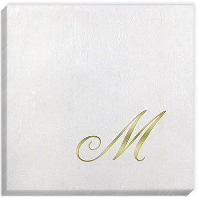 Bella Quill Gold Initial Napkins Bella Quill Gold Initial Napkins