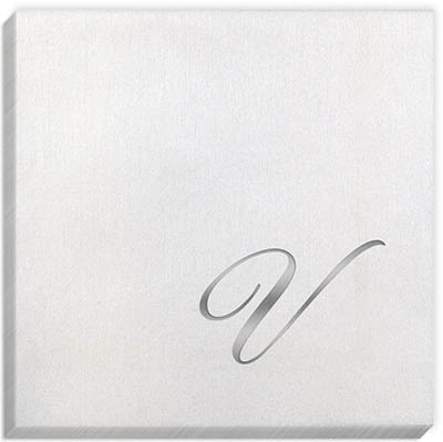 Bella Quill Silver Initial Napkins