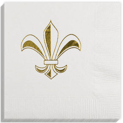 Large Fleur de Lis Beverage Napkins