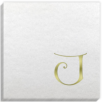 Linun Dieter Gold Initial Napkins Linun Dieter Gold Initial Napkins
