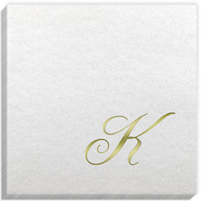 Linun Quill Gold Initial Napkins Linun Quill Gold Initial Napkins