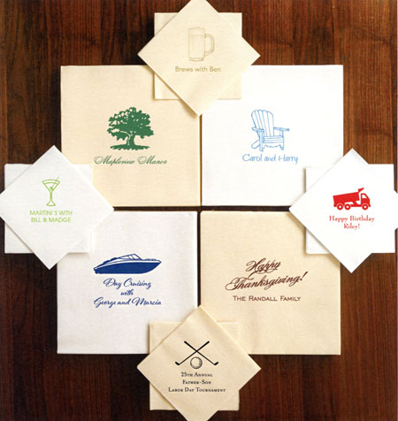 Personalized Linen-Like Napkins with Optional Motif by Rytex