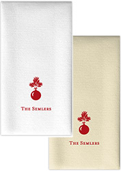 Personalized Linen-Like Guest Towels by Rytex (Ornament Motif)