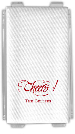 Personalized Linen-Like Guest Towels by Rytex (Cheers Motif)