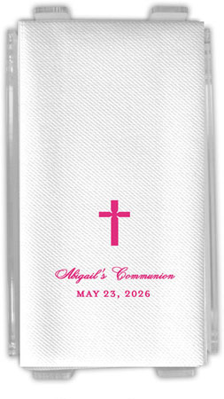 Personalized Linen-Like Guest Towels by Rytex (Cross Motif)