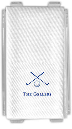 Personalized Linen-Like Guest Towels by Rytex (Golf Motif)