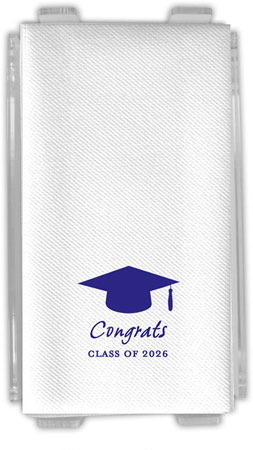 Personalized Linen-Like Guest Towels by Rytex (Graduation Cap Motif)