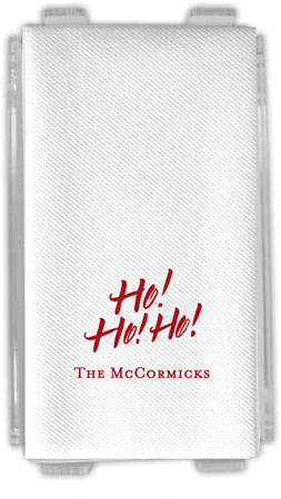 Personalized Linen-Like Guest Towels by Rytex (Ho Ho Ho Motif)