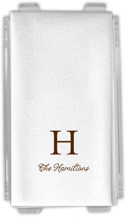 Personalized Linen-Like Guest Towels by Rytex (Initial-Name)