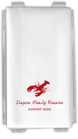 Personalized Linen-Like Guest Towels by Rytex (Lobster Motif)