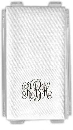 Personalized Linen-Like Guest Towels by Rytex (Monogram)