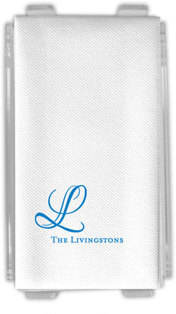 Personalized Linen-Like Guest Towels with Passion Initial Motif by Rytex