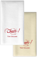 Personalized Linen-Like Guest Towels by Rytex (Cheers Motif)